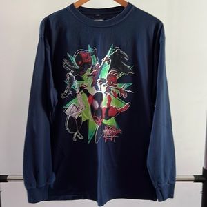 Marvel/Spider-Man, men’s large, dark blue, long sleeve t-shirt.
